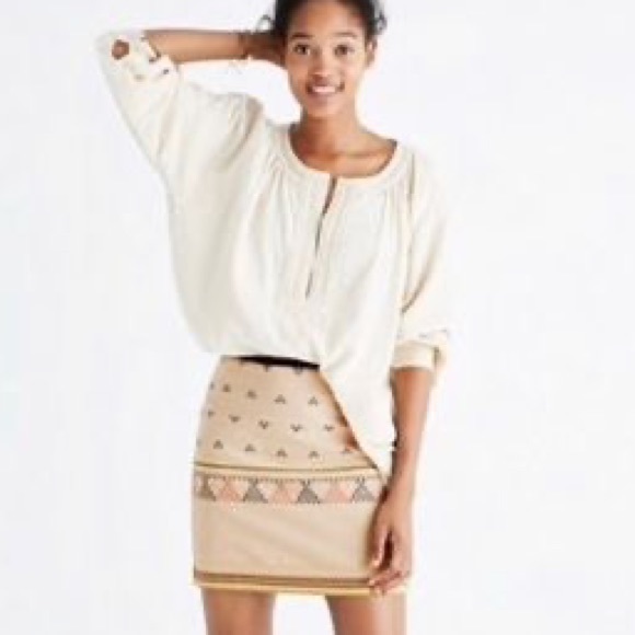 Embroidered Mini Skirt - Picture 2 of 10